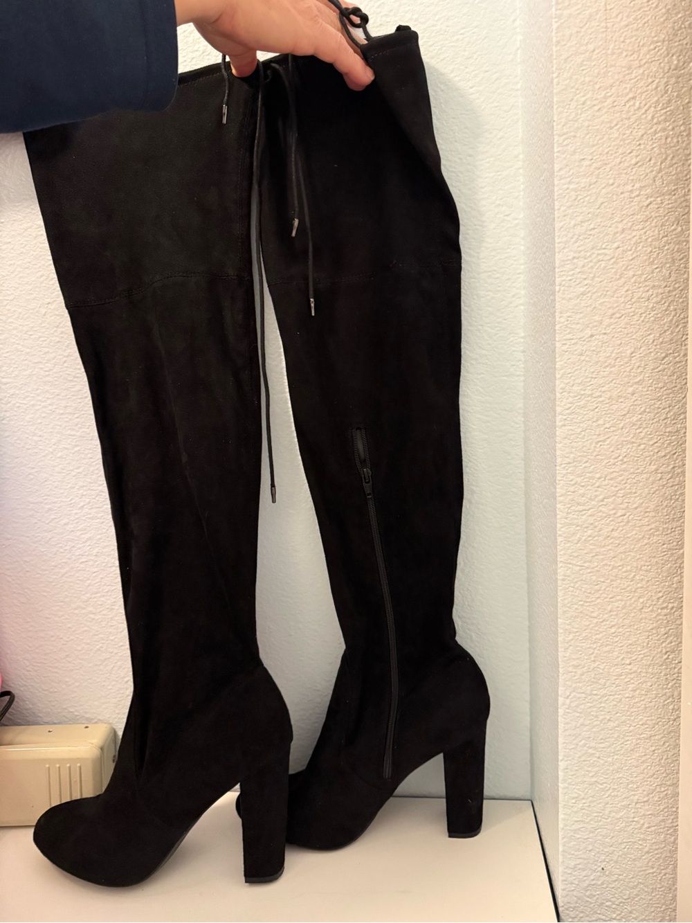 Black Over-the-Knee High Heel Boots women’s Sz 11